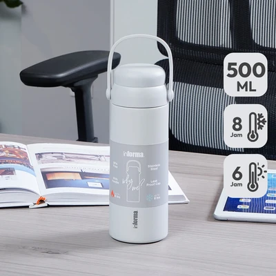 Gambar Appetite Beverly Botol Minum Vacuum Stainless Steel 500 ml - Abu-abu