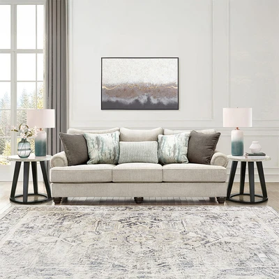 Gambar Ashley Akinlane Sofa Fabric 3 Seater - Abu-Abu