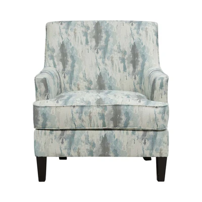 Gambar Ashley Akinlane Accent Sofa Fabric 1 Seater - Biru/Abu-Abu