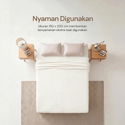 Gambar Informa 150x200 cm Selimut Microfiber Solid - Putih Ivory