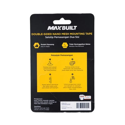 Gambar Maxbuilt 2 mtr Double Tape Nano Mesh Transparan