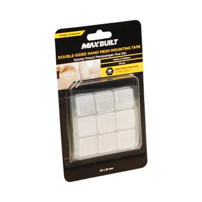 Gambar Maxbuilt Selotip Double Tape Nano Mesh Square 2x2 cm Set 36 pcs - Putih