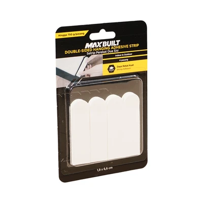Gambar Maxbuilt Selotip Double Tape Setrip Traceless 1.9x6.6 cm Set 8 pcs - Putih