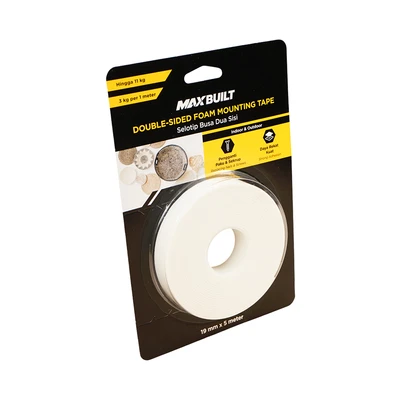 Gambar Maxbuilt 5 Mtr Selotip Double Tape Foam - Putih