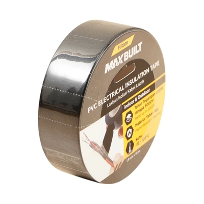 Gambar Maxbuilt 10 Mtr Lakban Kabel Listrik - Hitam