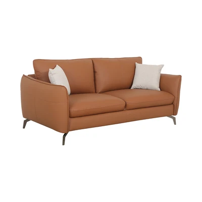 Gambar Ferrara Charles Sofa Kulit 3 Seater - Cokelat