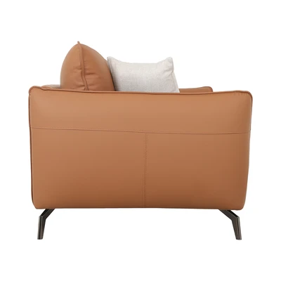 Gambar Ferrara Charles Sofa Kulit 3 Seater - Cokelat
