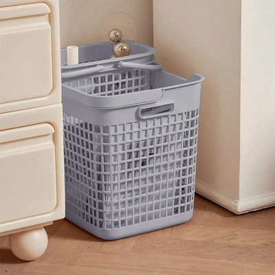 Gambar Informa Wilio Keranjang Laundry Hamper 38x29.5x33 cm - Abu-Abu