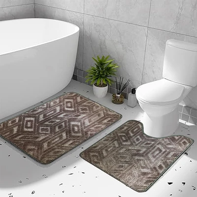 Gambar Forhom Keset Kamar Mandi Microfiber 50x80 cm Set 2 pcs - Cokelat Tua