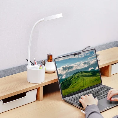 Gambar Eglare Lampu Meja LED Rechargeable Dengan Pen Case - Putih