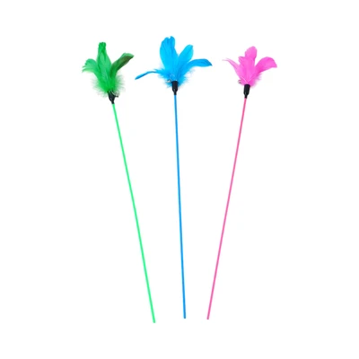 Gambar Paws N Tail Mainan Kucing Stick Feathers Random