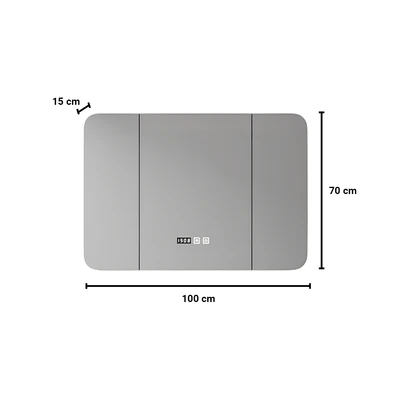 Gambar Informa Leisha Kabinet Kamar Mandi LED Dengan Cermin - Krem Beige