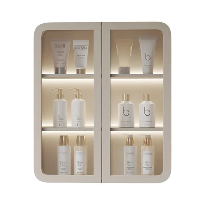 Gambar Informa Leisha Kabinet Kamar Mandi LED Dengan 2 Pintu Kaca - Putih