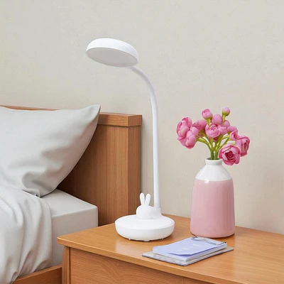 Gambar Eglare Lampu Meja LED Rechargeable 5 Watt Bunny - Putih