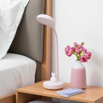 Gambar Eglare Lampu Meja LED Rechargeable 5 Watt Bunny - Pink