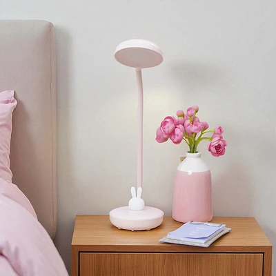 Gambar Eglare Lampu Meja LED Rechargeable 5 Watt Bunny - Pink