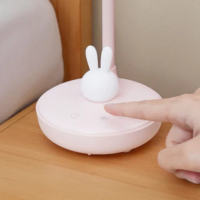 Gambar Eglare Lampu Meja LED Rechargeable 5 Watt Bunny - Pink