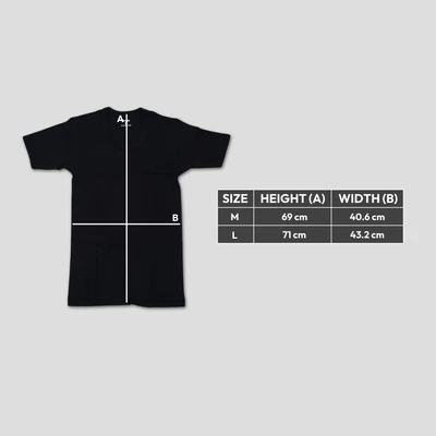 Gambar Alph Ukuran M T-Shirt Pria Basic - Hitam