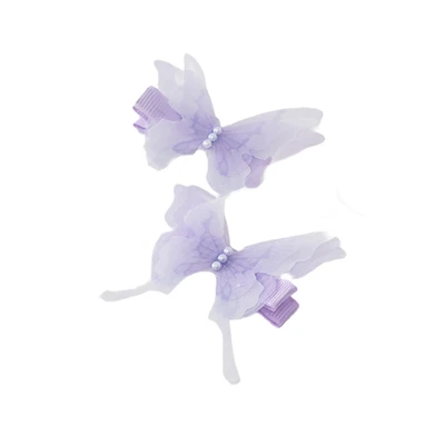Gambar Ataru Jepitan Rambut Anak Butterfly Satin Set 2 pcs Random