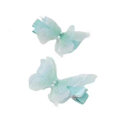 Gambar Ataru Jepitan Rambut Anak Butterfly Satin Set 2 pcs Random