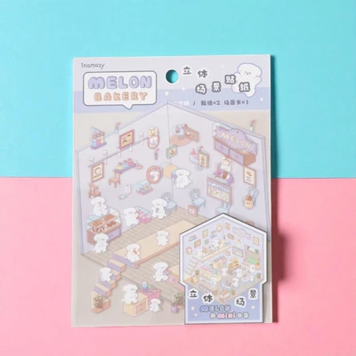 Gambar Ataru Stiker 3D Embos Shaking Wswc152-101 - Mix