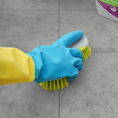 Gambar Proclean Ukuran M Sarung Tangan Panjang Latex - Biru/Kuning