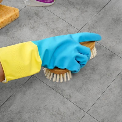 Gambar Proclean Ukuran L Sarung Tangan Panjang Latex - Biru/Kuning