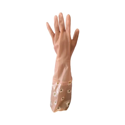 Gambar Proclean Sarung Tangan Panjang PVC Flower - Pink
