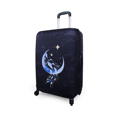 Gambar Passport Sarung Koper Whale Embrace Moon Ukuran M - Biru