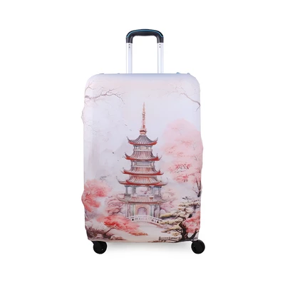 Gambar Passport Sarung Koper Pagoda Sakura Bloom Ukuran S - Pink