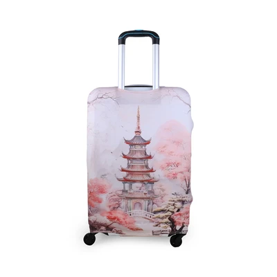 Gambar Passport Sarung Koper Pagoda Sakura Bloom Ukuran XL - Pink