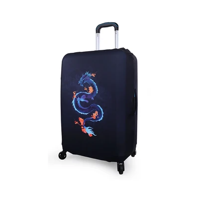 Gambar Passport Sarung Koper Dragon Red Bloom Ukuran L - Hitam
