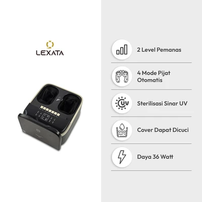 Gambar Lexata Alat Pijat Kaki Dengan Uv Sterilization Ek - Hitam