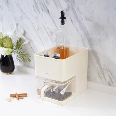 Gambar Stora Chikku Rak Bumbu Dapur - Krem Beige