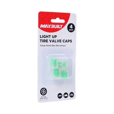 Gambar Maxbuilt Set 4 Pcs Tutup Pentil Ban Glow In The Dark - Hijau