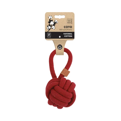 Gambar M-Pets Coto Mainan Anjing Eco Rope Loop Ball 11 cm - Merah