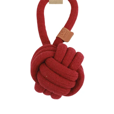 Gambar M-Pets Coto Mainan Anjing Eco Rope Loop Ball 11 cm - Merah