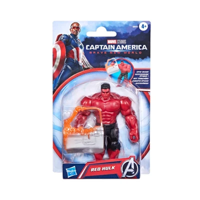 Gambar Marvel 10 Cm Captain America Brave New World Action Figure Red Hulk - Merah