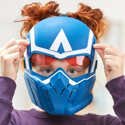 Gambar Marvel Roleplay Captain America Brave New World Cap Mask - Biru