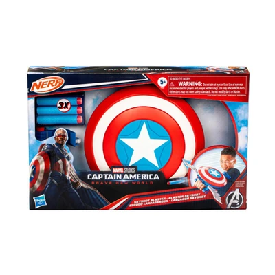 Gambar Marvel Roleplay Captain America Brave New World Skyshot Blaster - Biru