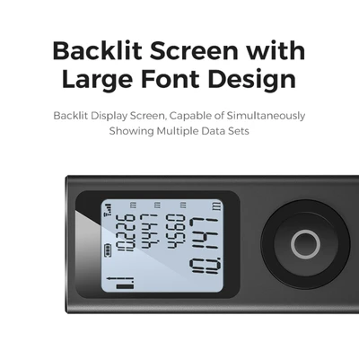Gambar Maxbuilt 30 Mtr Alat Pengukur Jarak Laser Digital Mini - Hitam