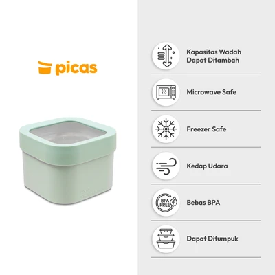 Gambar Picas Exta Stoples Plastik 1.3 Liter Transparan - Hijau