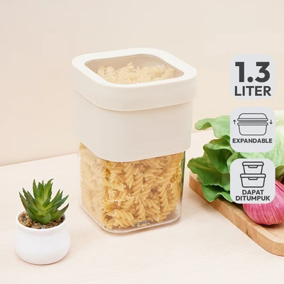 Gambar Picas Exta Stoples Plastik 1.3 Liter Transparan - Putih