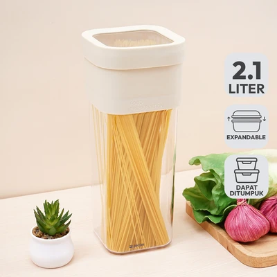 Gambar Picas Exta Stoples Plastik 2.1 Liter Transparan - Putih