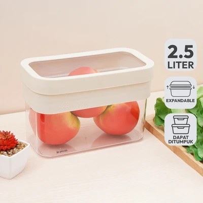 Gambar Picas Exta Stoples Plastik 2.5 Liter Transparan - Putih