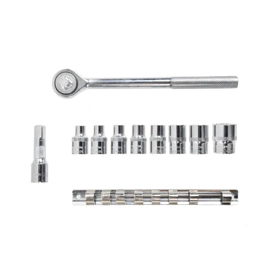 Gambar Tactix 1/2 Inch Kunci Sok Metric Set 10 pcs - Silver