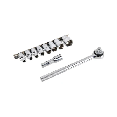 Gambar Tactix 1/2 Inch Kunci Sok Metric Set 10 pcs - Silver