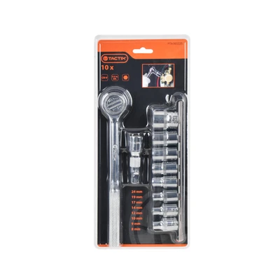Gambar Tactix 1/2 Inch Kunci Sok Metric Set 10 pcs - Silver