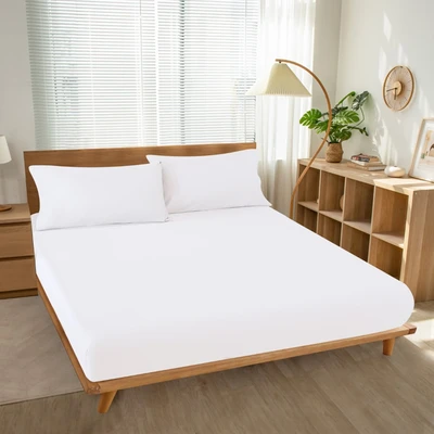 Gambar Informa 180x200 cm Seprai King Katun Fitted - Putih