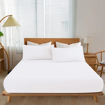 Gambar Informa 100x200 cm Seprai Single Katun Fitted - Putih